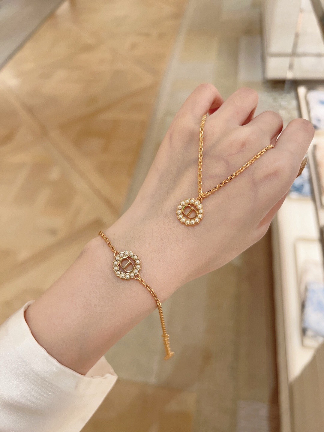 【原單】DIOR Petit CD 圓形手鍊/項鏈 連禮盒