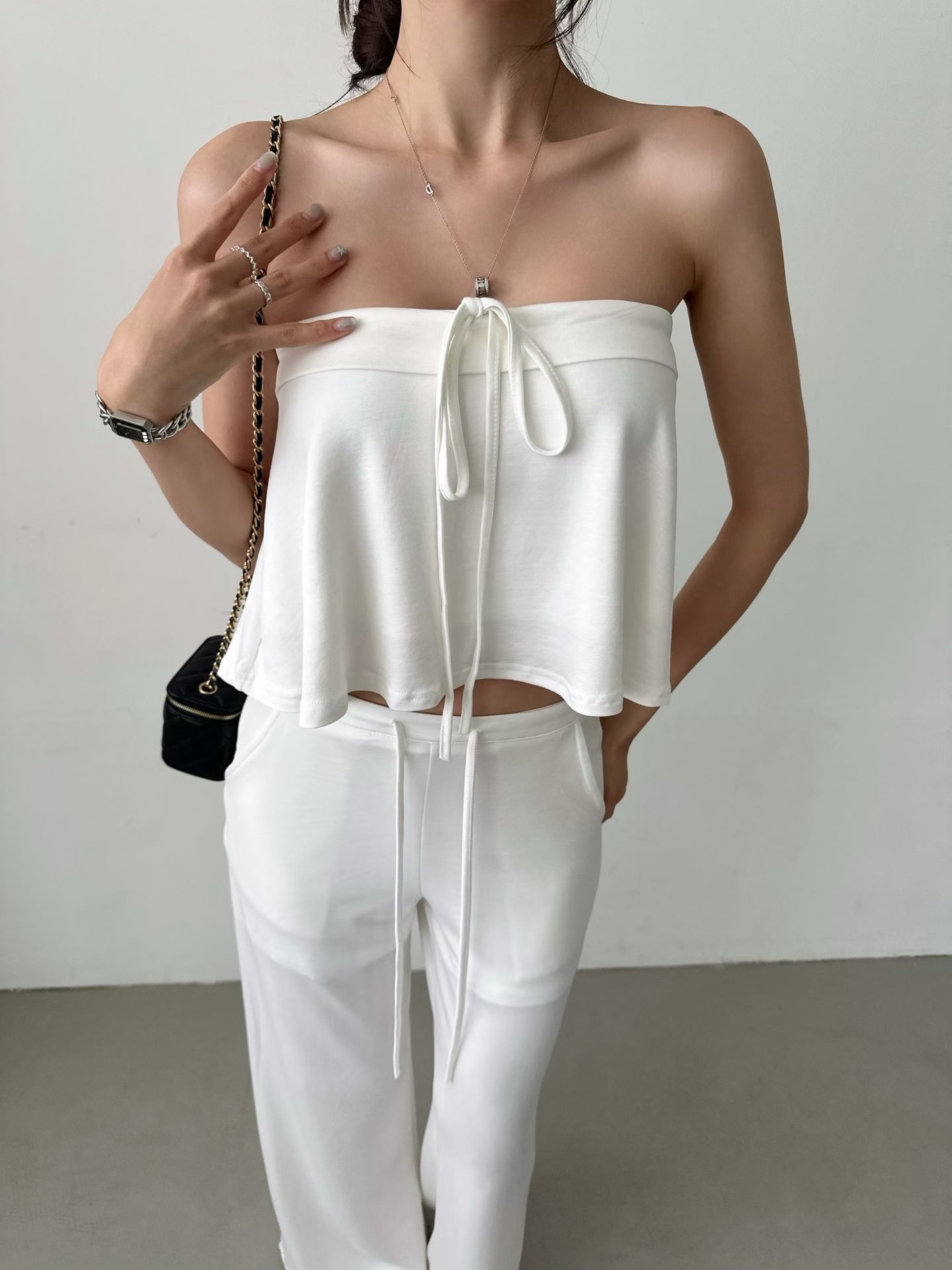 法式焦糖冰感TwinSet套裝
