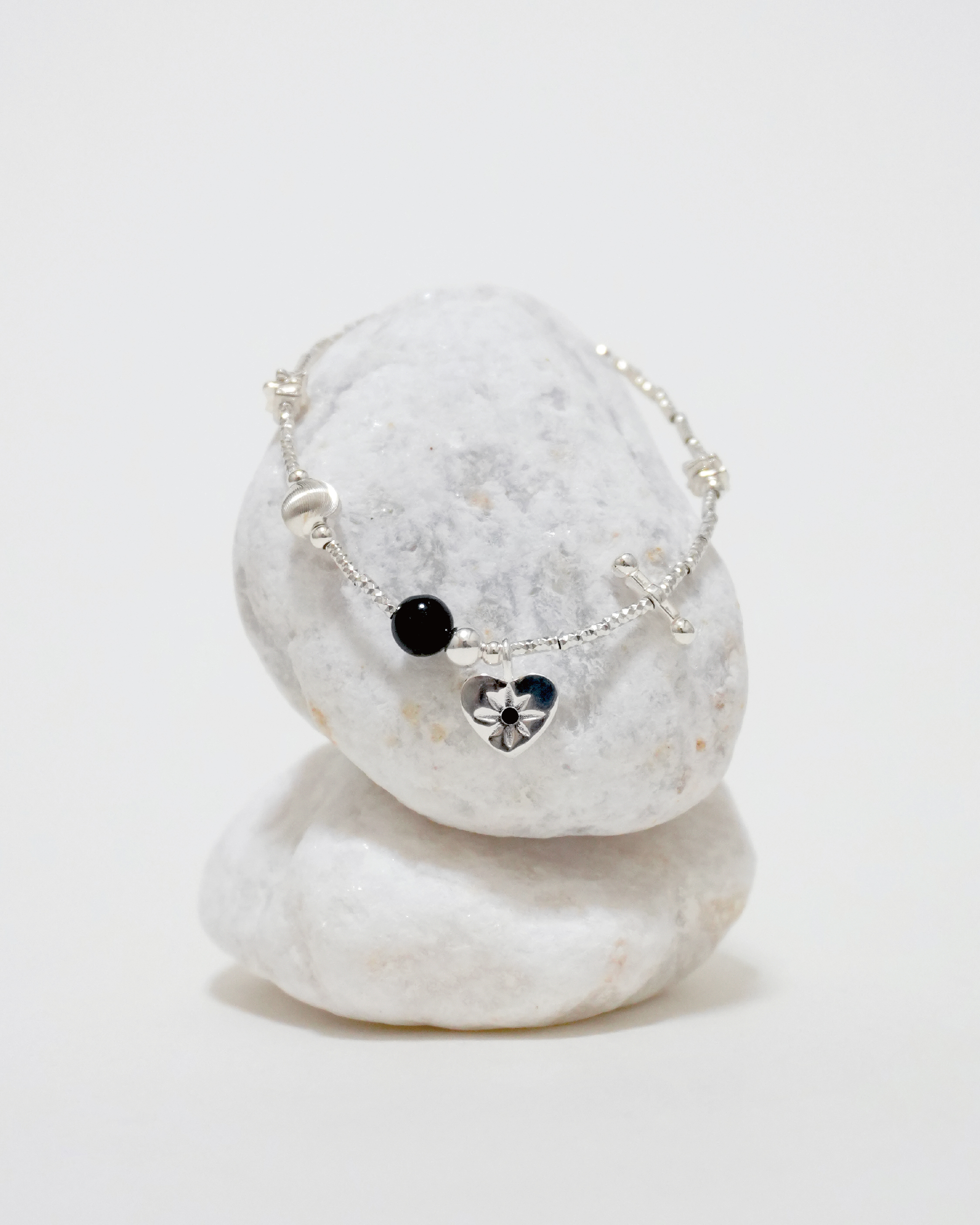 Agate Heart Drop Bracelet