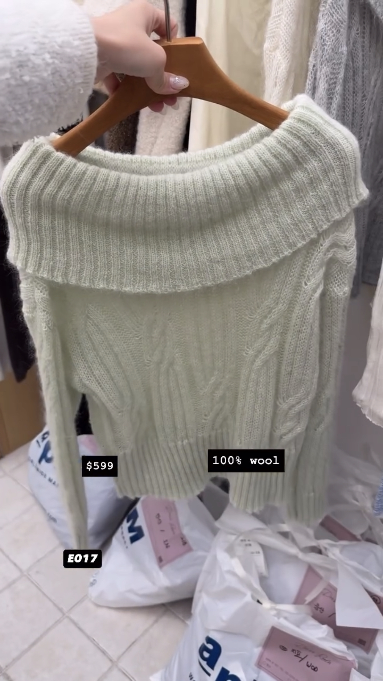 100%Wool🇰🇷🇰🇷韓國連線 19/10🔥🔥14539#E017
