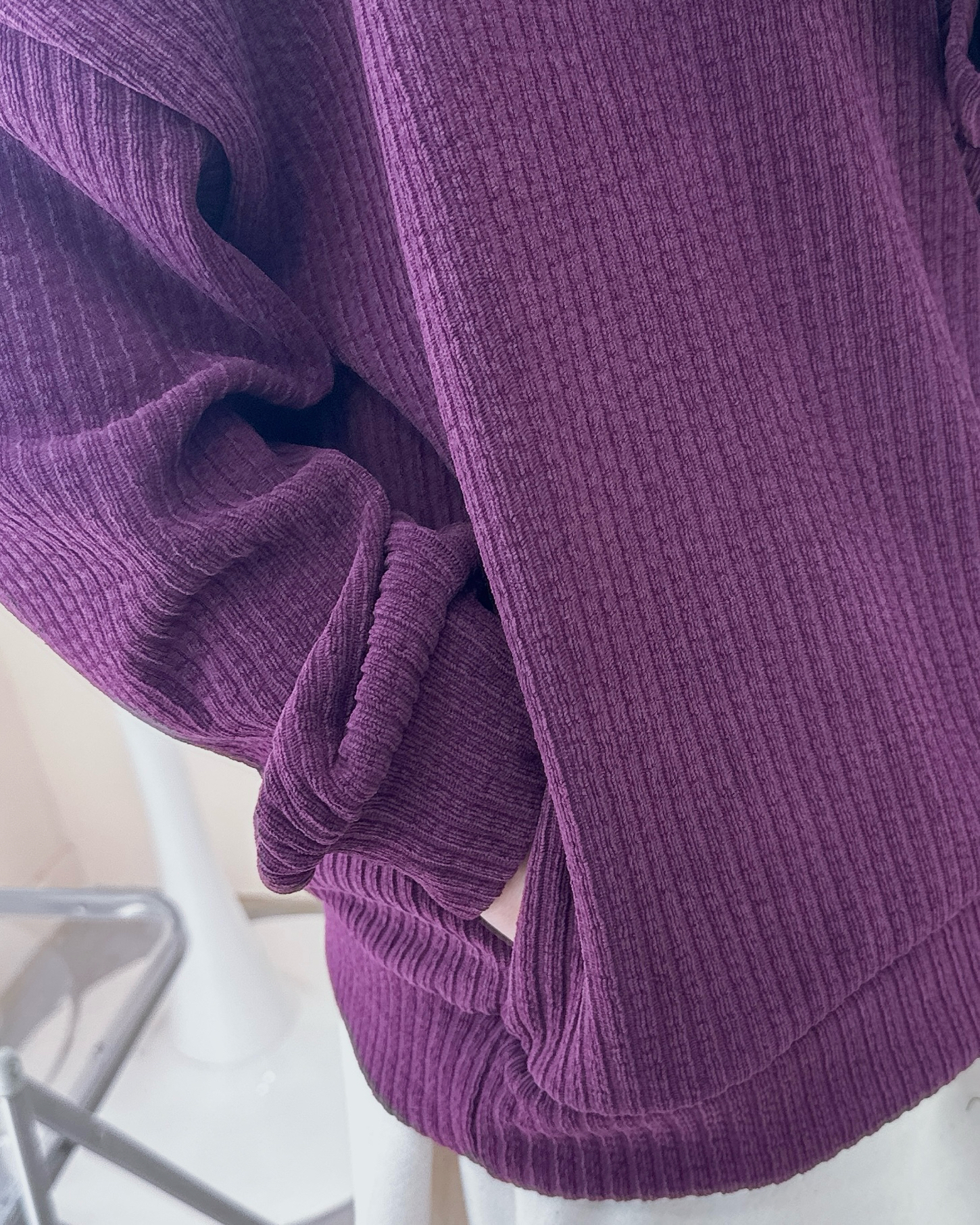 淨色雙袋燈芯絨衛衣 3色