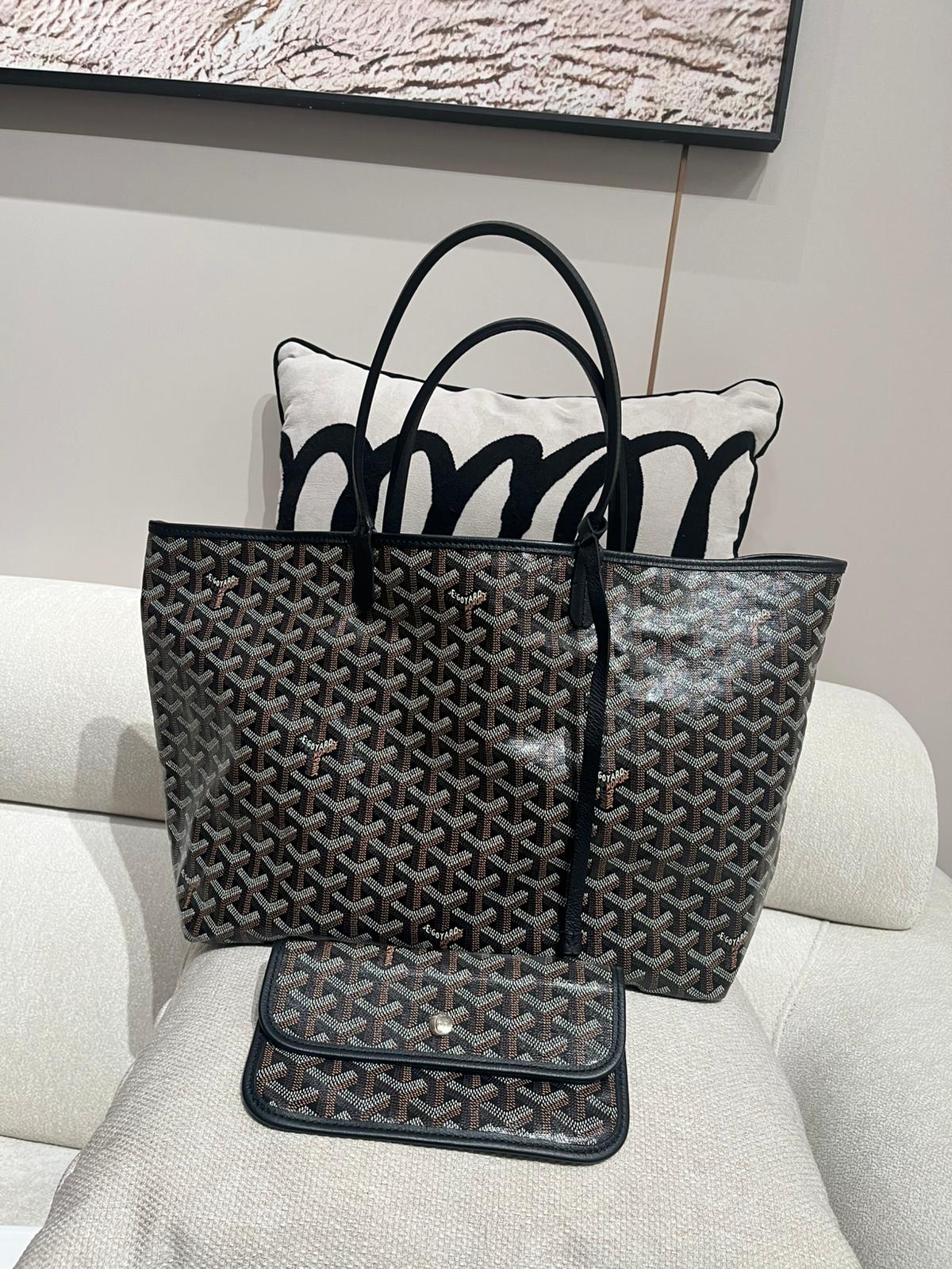 Goyard saint Louis pm tote bag Noir 100%Authentic,98%new✅dust bag 2024
