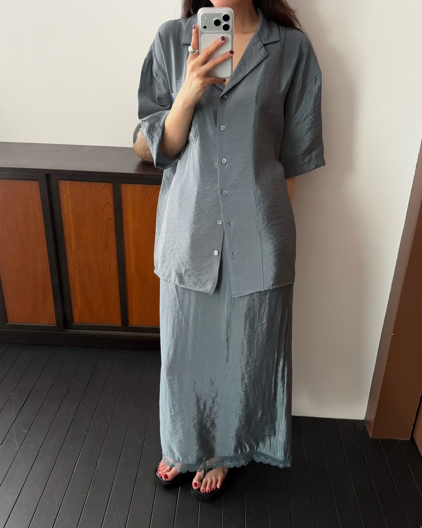 221352 Lace邊長裙