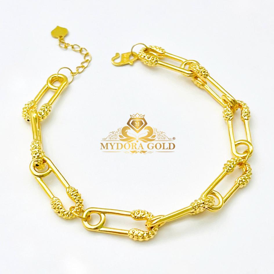 MYDORA Rantai Tangan Fesyen Safety Pin Link l EMAS 916/22K