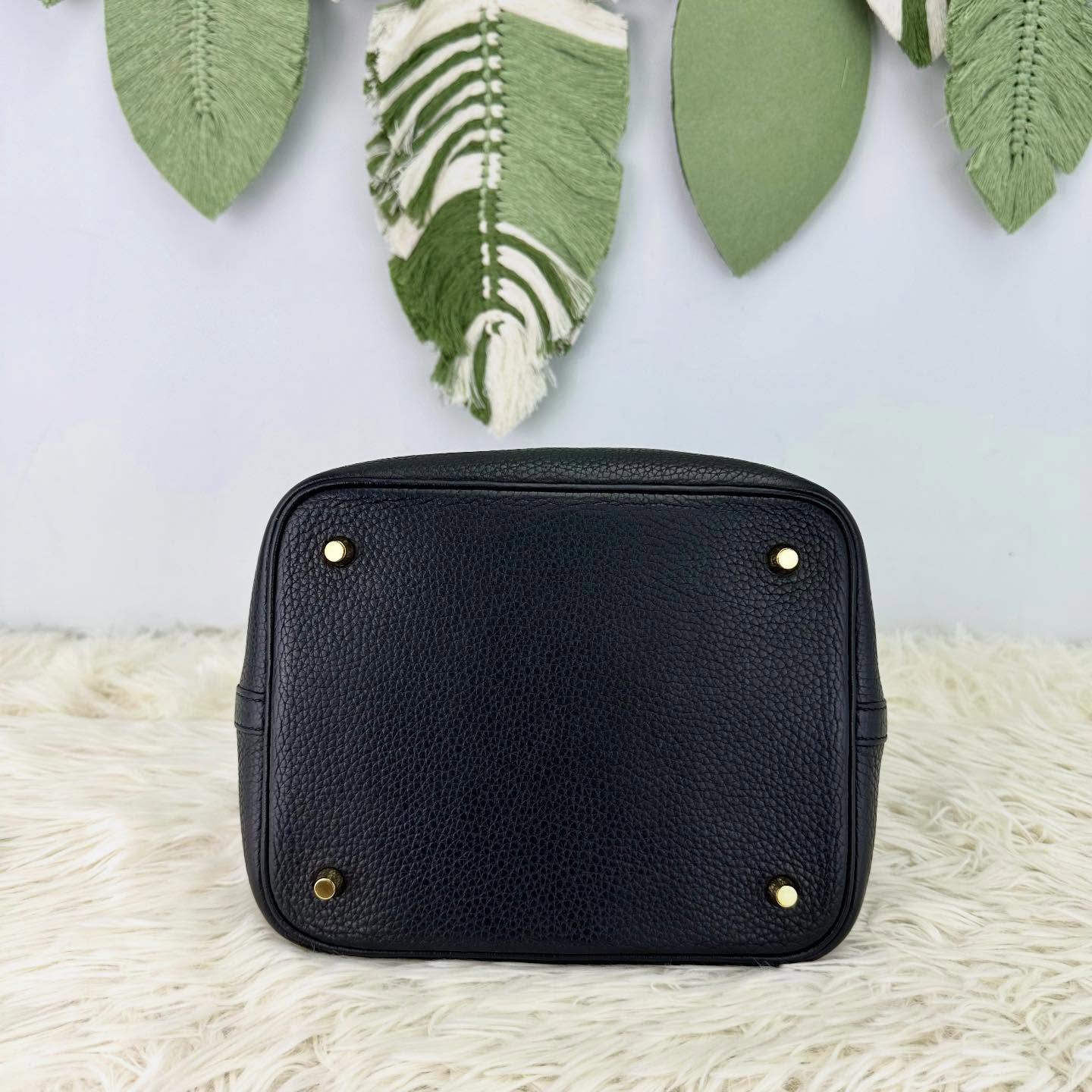 HERMES 🤍PRE OWNED PICOTIN 22 黑色金扣菜籃子 Y Stamp 全套有盒