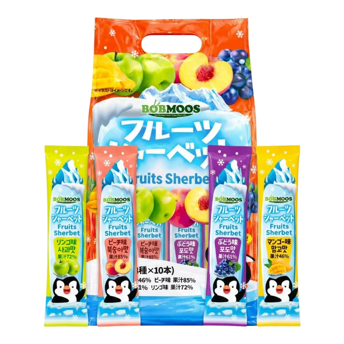 日本🇯🇵Costco快閃 🌟本週特價🌟Costco代購  BOBMOOS 綜合水果雪酪果汁條-40入 1406毫升(1600g)40入