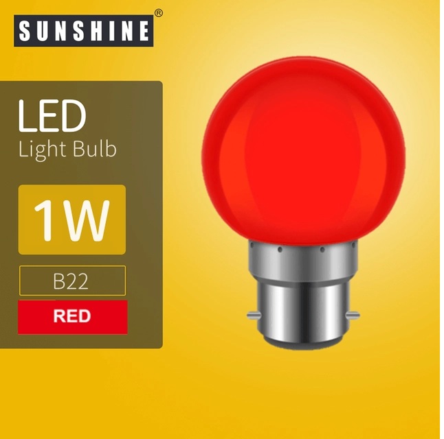 LED4/(B22)1W LED紅色神檯膽 (Y)