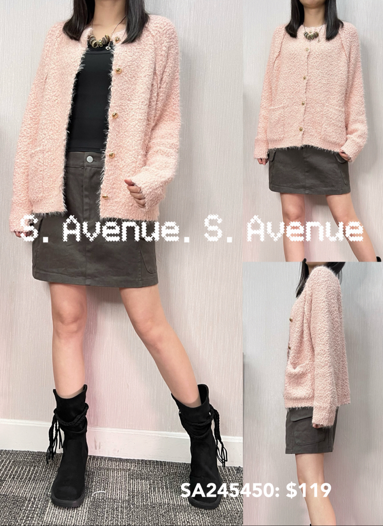 SA245450: 長袖有鈕雙袋軟珠冷外套