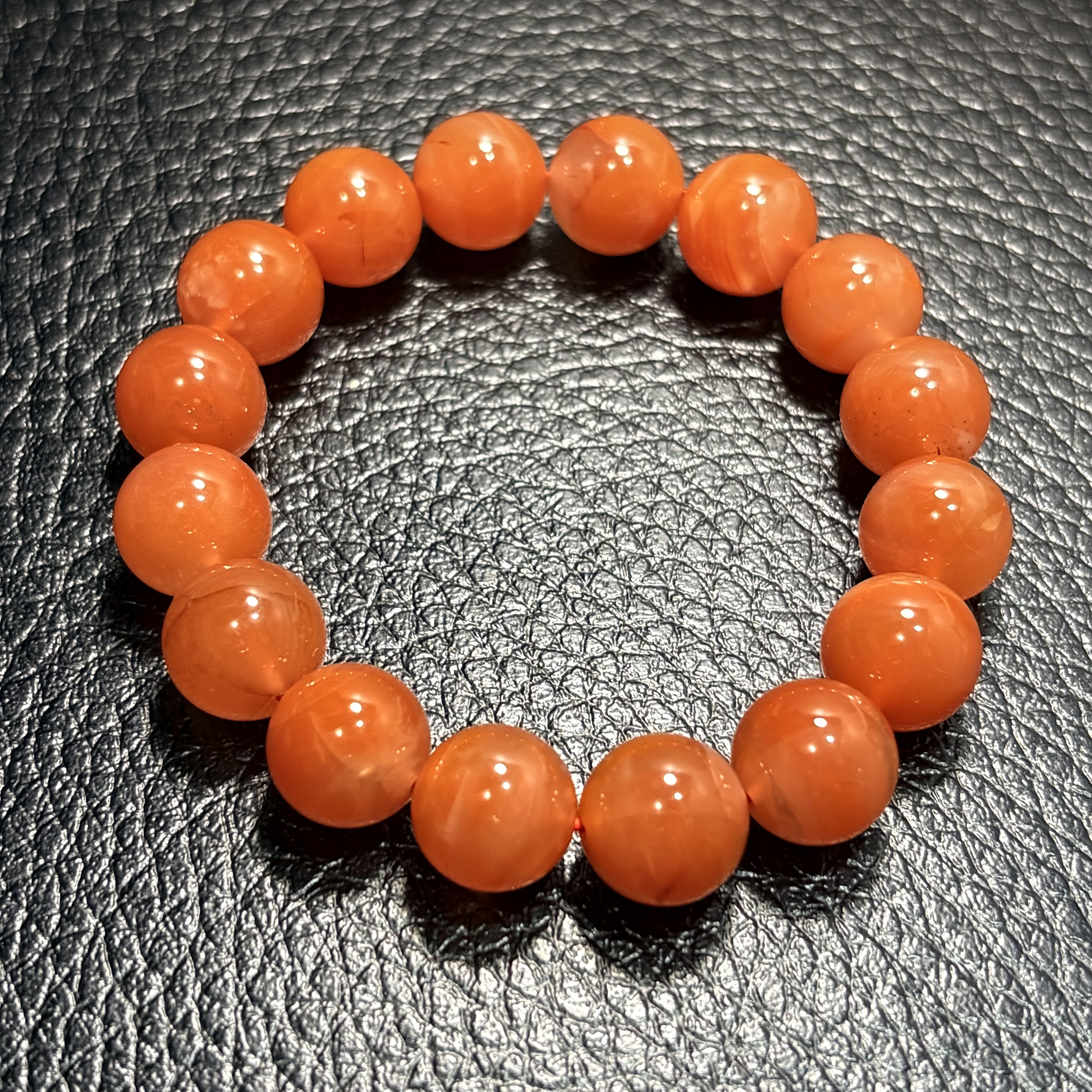 南紅瑪瑙手串 No.2701 丨規格：12.5mm珠16cm手圈