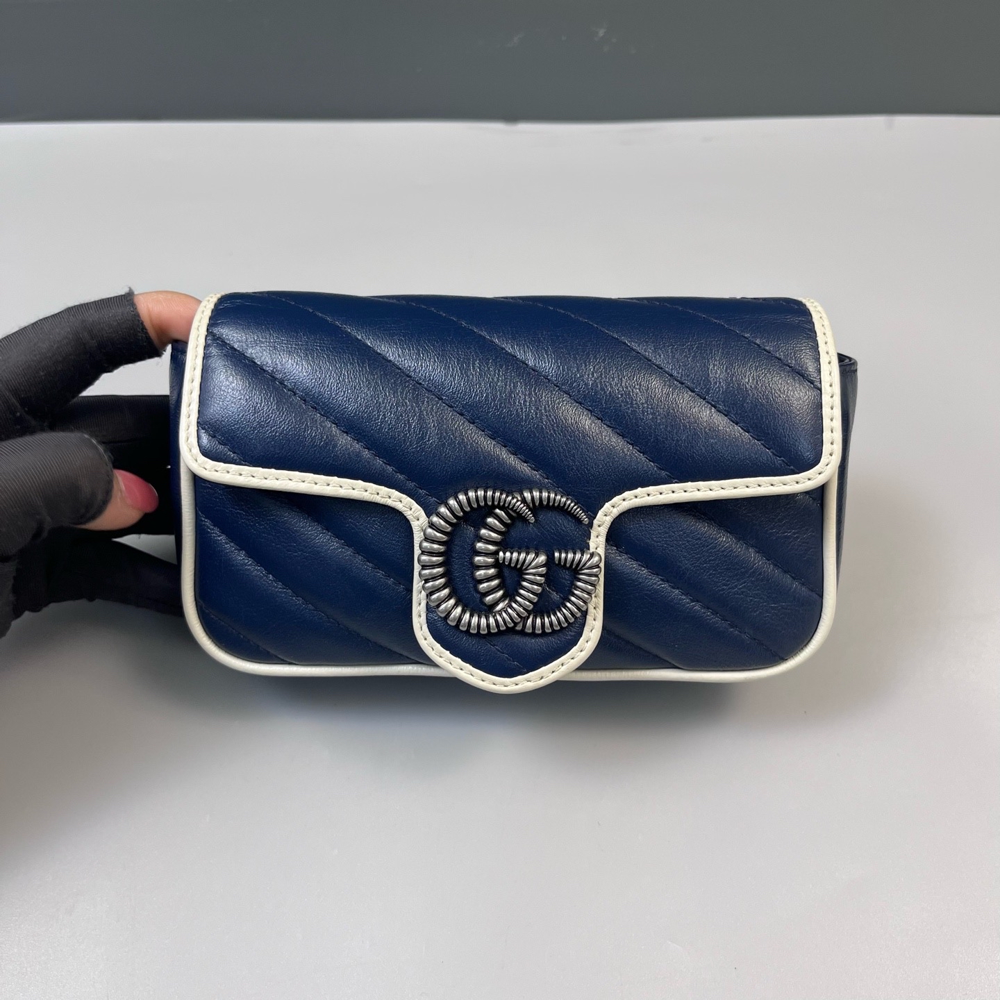 【預訂貨品】Gucci super mini馬蒙拼色包
