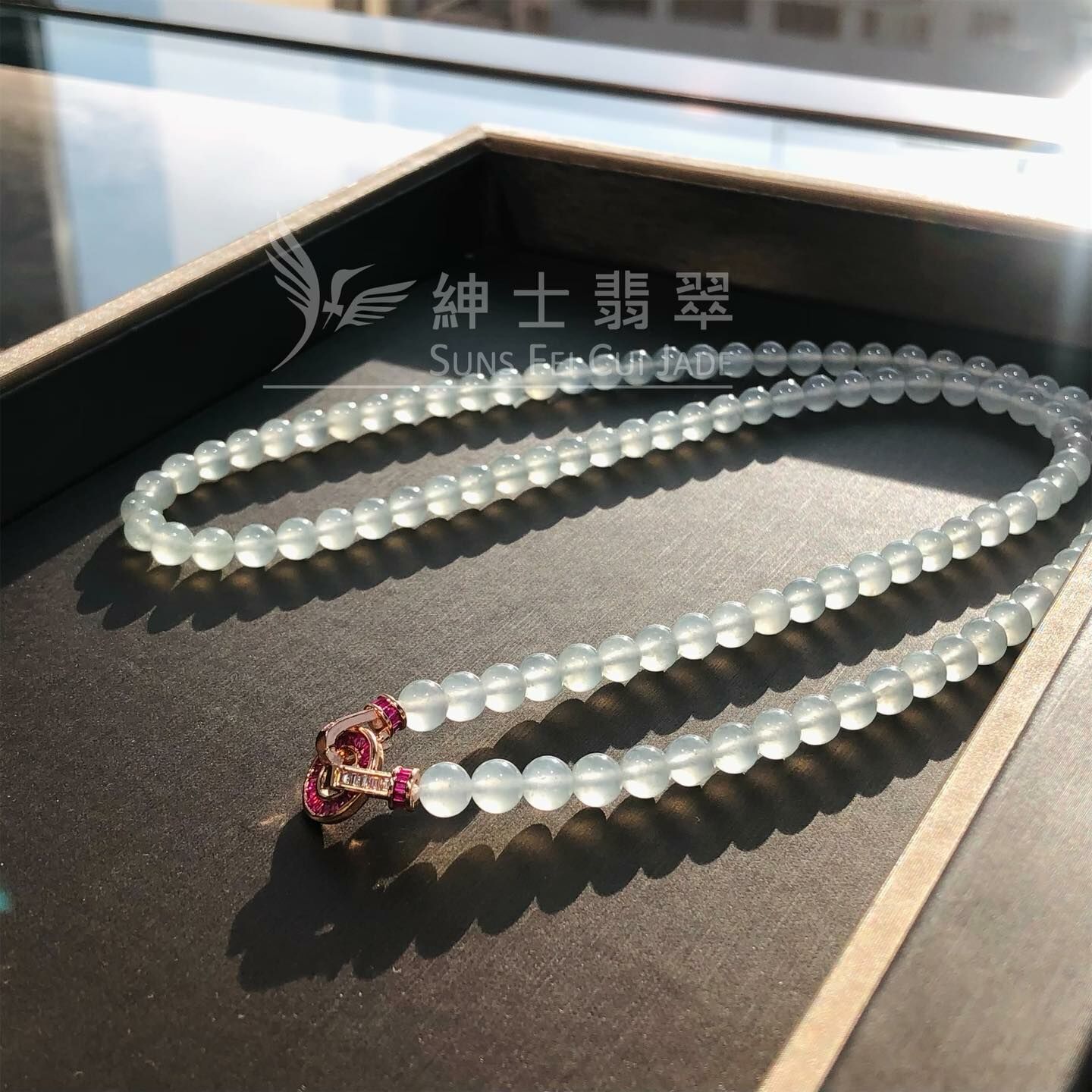 冰種翡翠頸串6mm