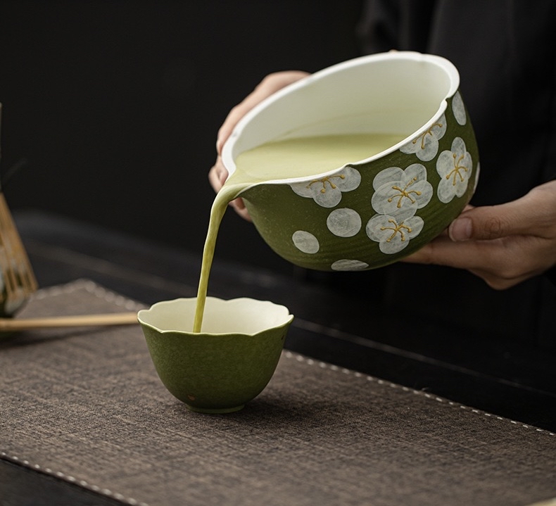 日式抹茶手繪工藝八件套裝