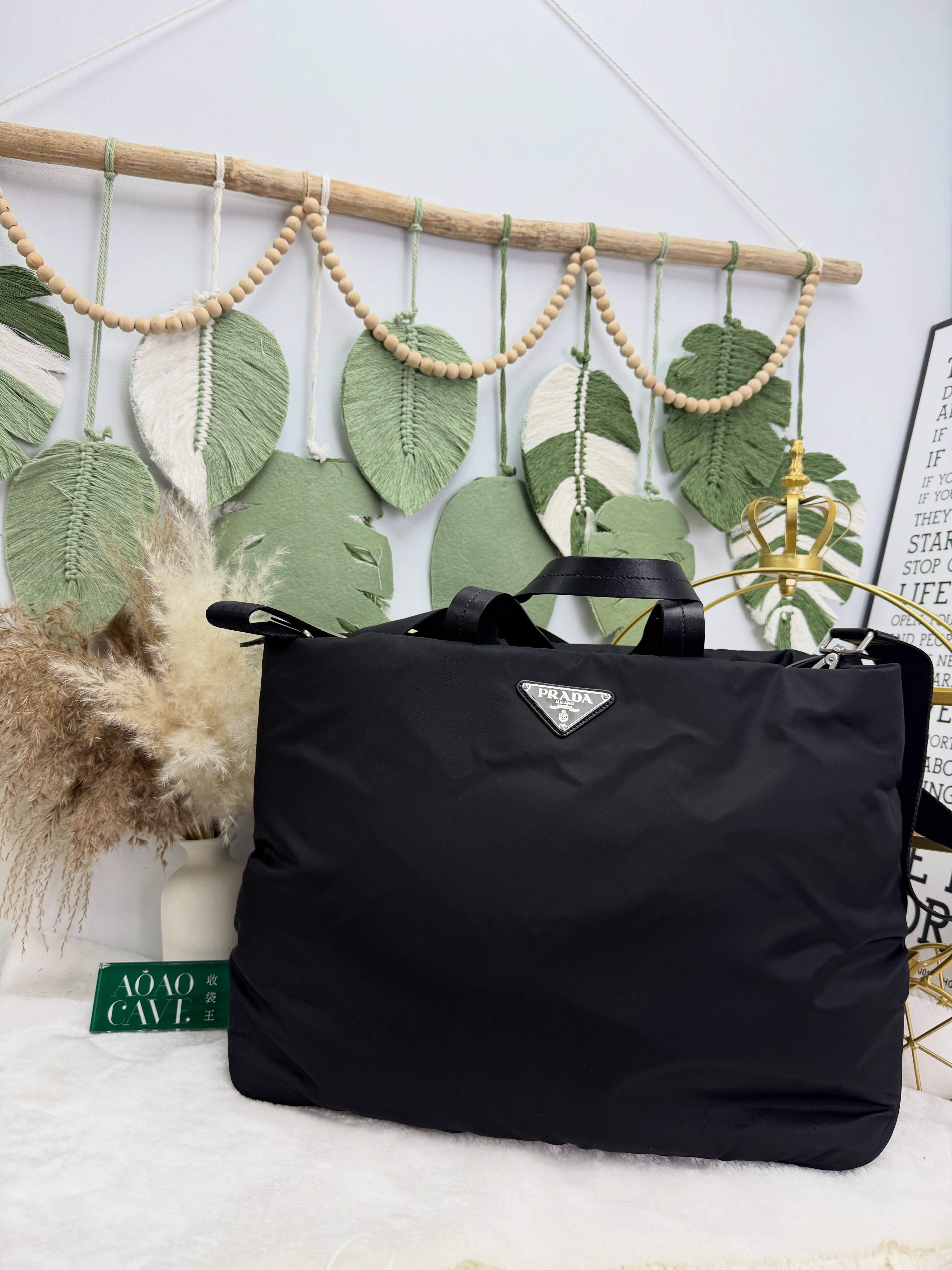 Prada 👜 PRE OWNED 🛍️Large Padded Nylon Bag 有塵袋 