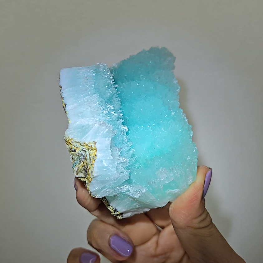 Blue aragonite needle cluster - AR50