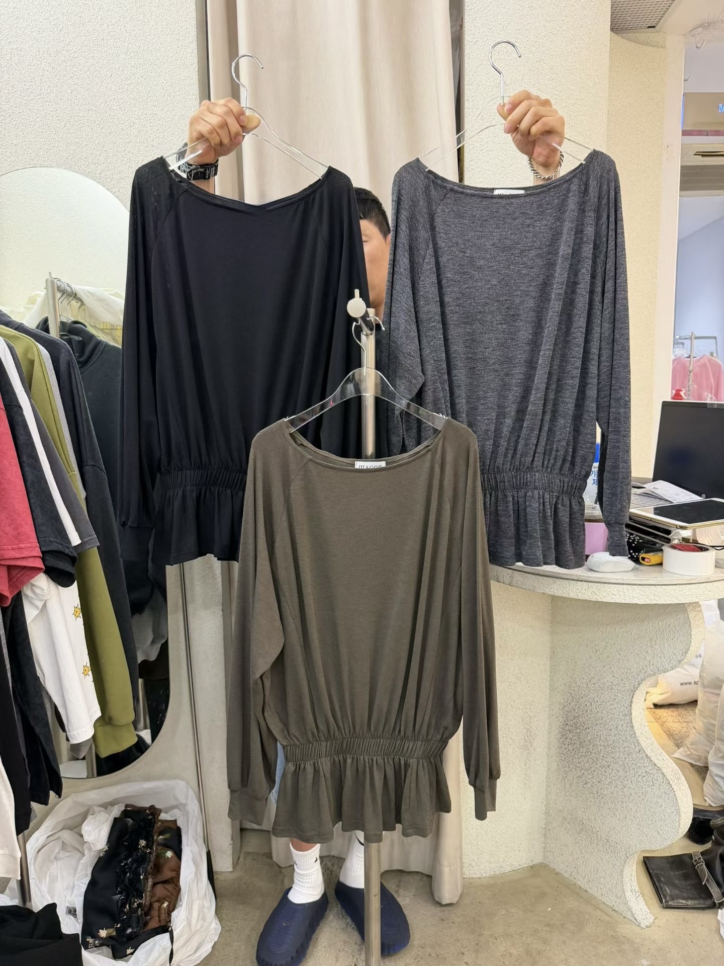 Off-shoulder designed top