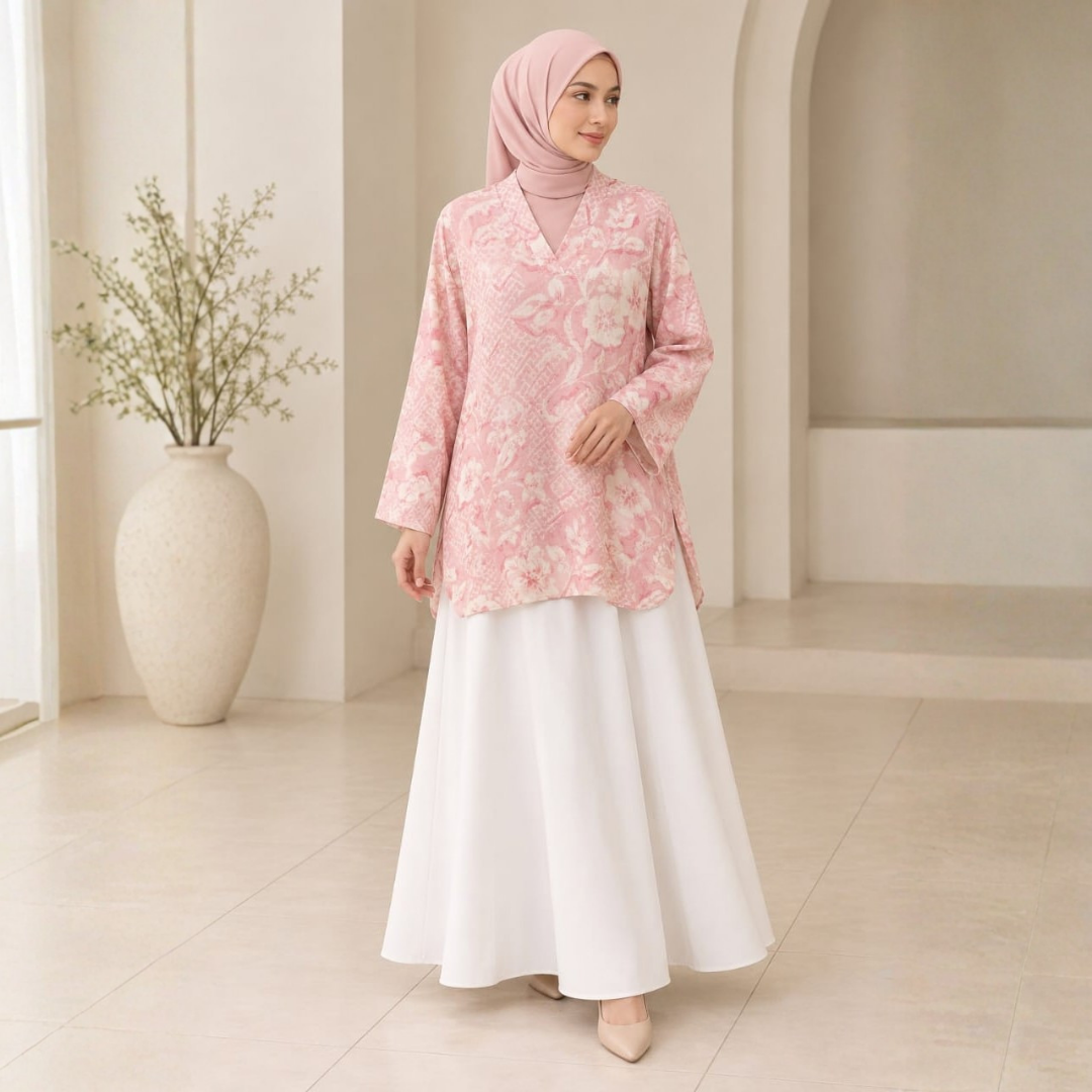 LINEN TOP - Sweet Pink
