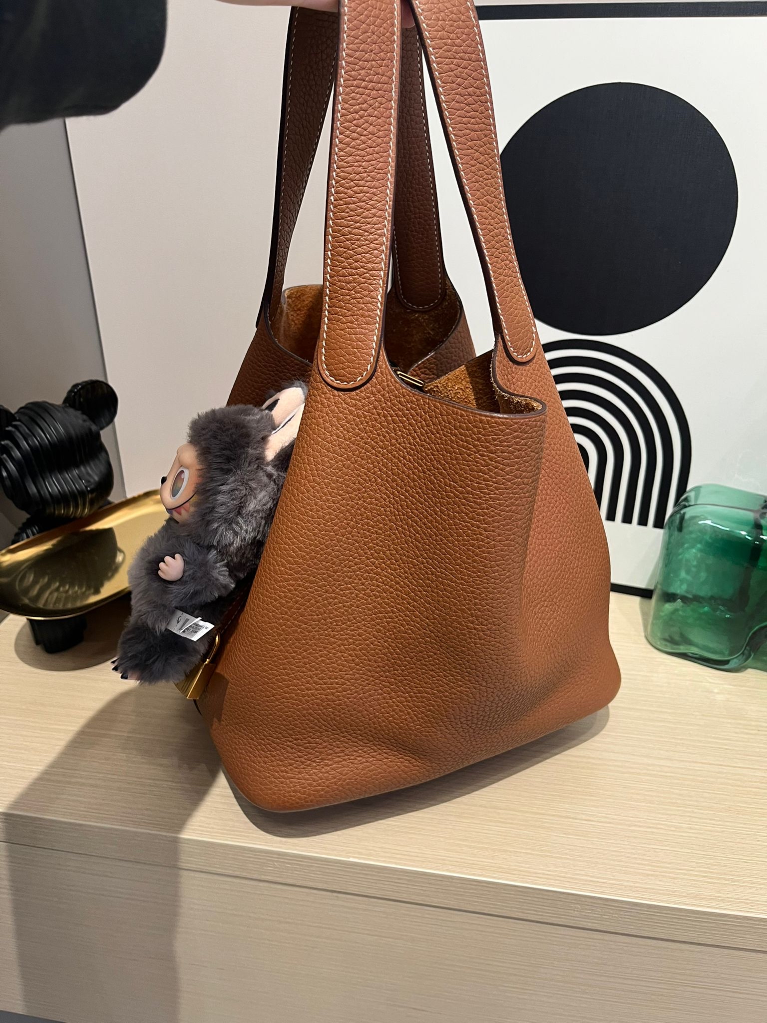 Hermes Picotin 22 Gold/Gold Stamp D 100%Authentic, 98%New✅Key Lock✅Dust bag