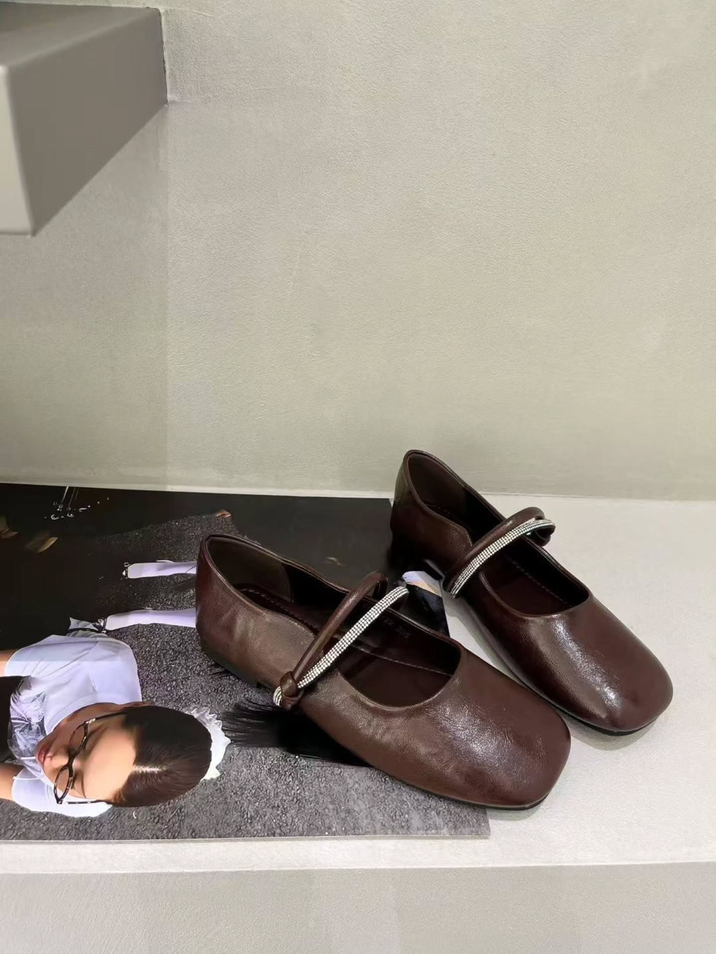 2528-22 水钻玛丽珍平底鞋 🇨🇳