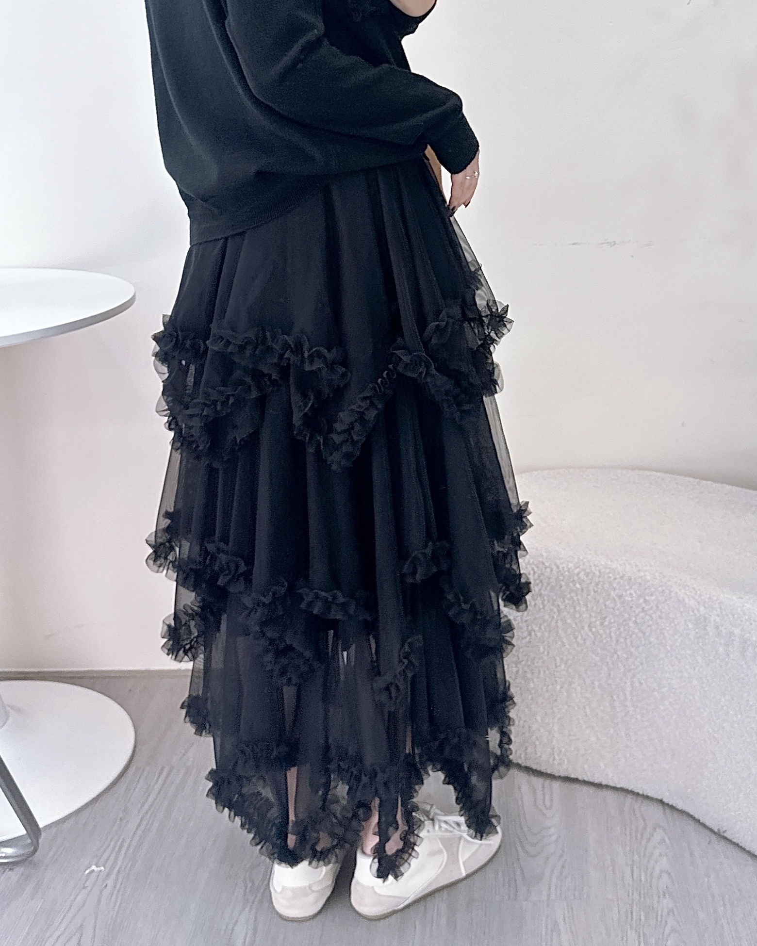 超美必入手不規則網紗裙 2色