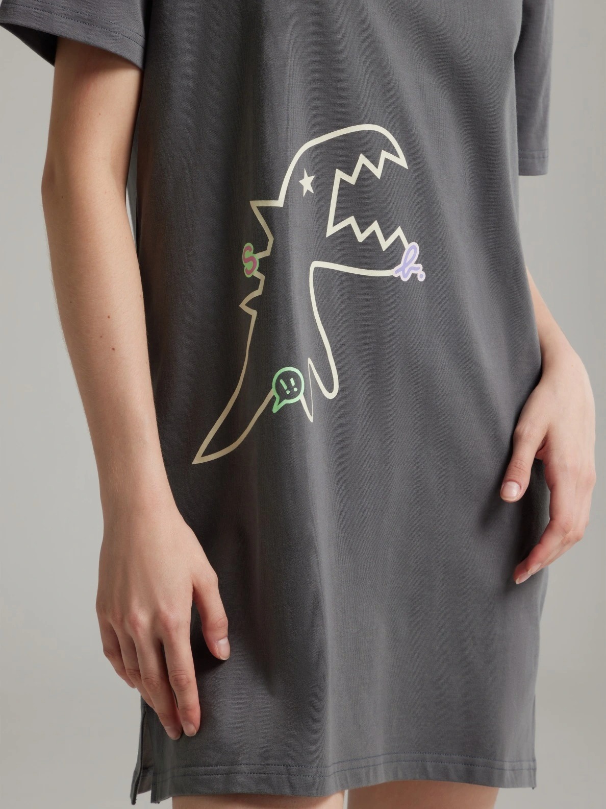 預訂 agnes b. sport b. 女裝Dino恐龍短袖連身裙 [貨號26A382]