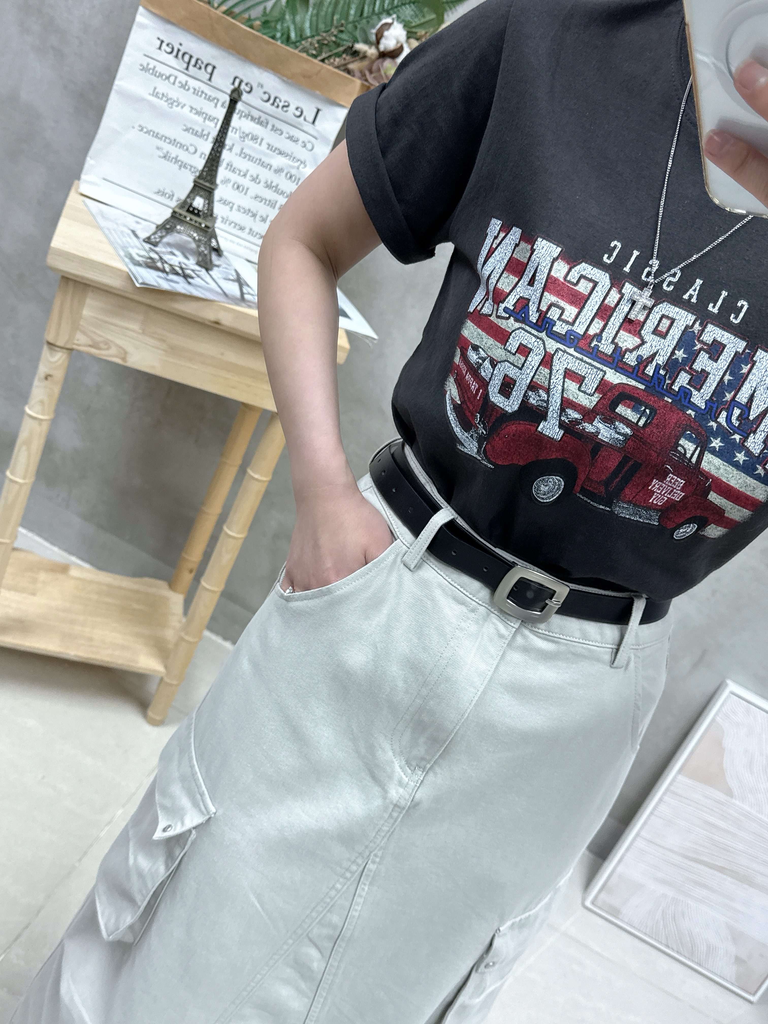 G19 洗水復古print Tee