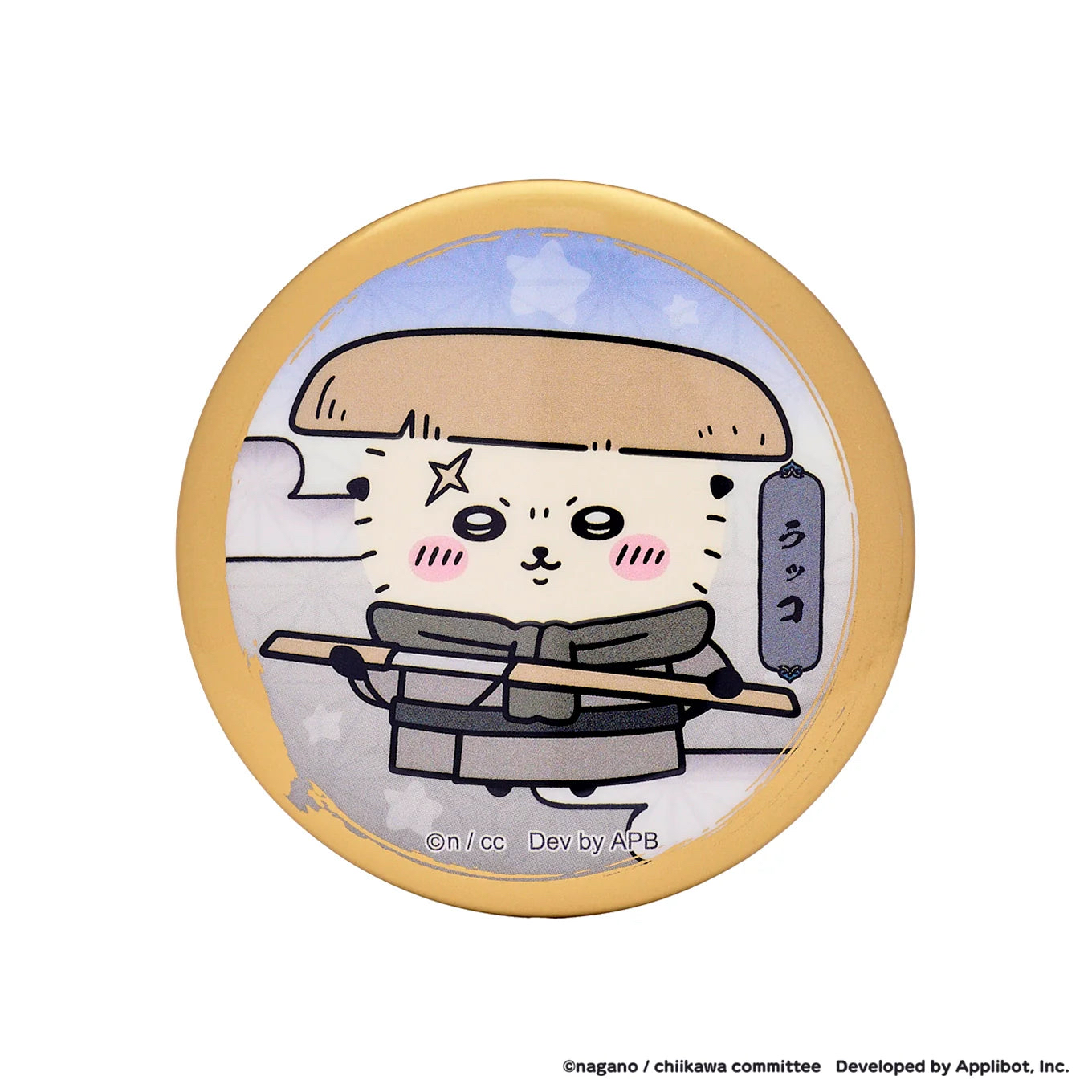 Chiikawa Pocket 江戶系列徽章 - 師父 （因確認產品，所以包裝袋已被拆開）