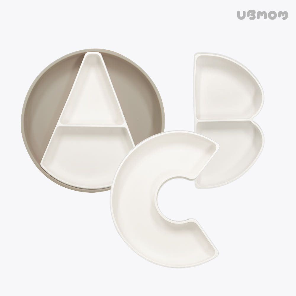 UBMOM ABC 組合矽膠吸附餐盤套裝