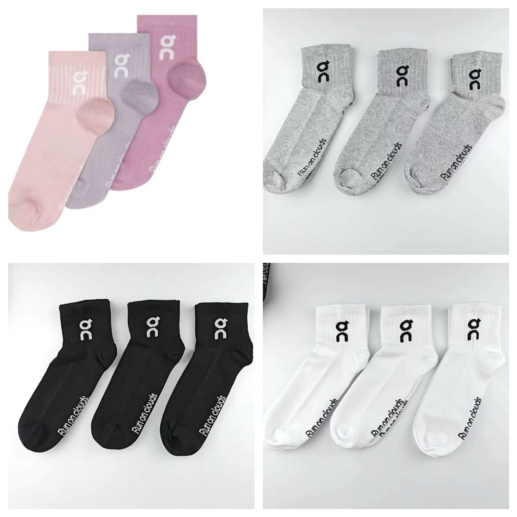 新色入💢ON棉質運動短筒跑步襪(一套三對)🧦 $59套