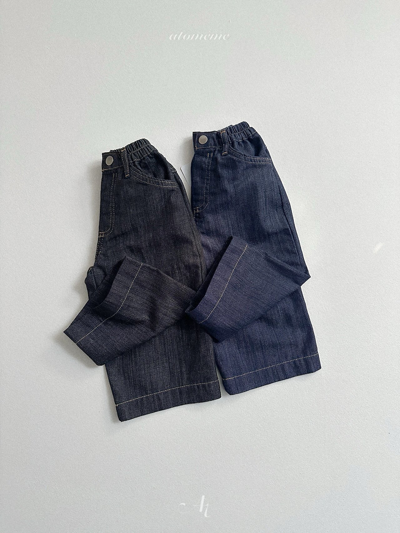 Atomeme | soft denim pants(Black XL100-110)