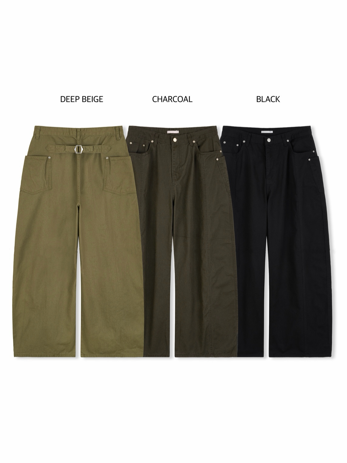 Side Pocket Wide-Leg Pants
