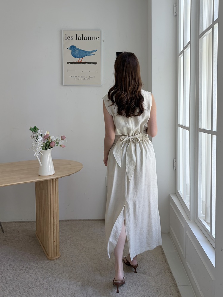 Effortless Wrap Dress (Oat)