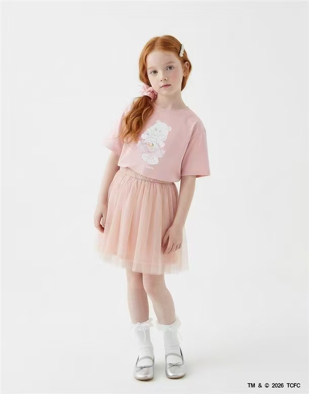 0672 彩虹熊親子晾感tee ➕發圈 