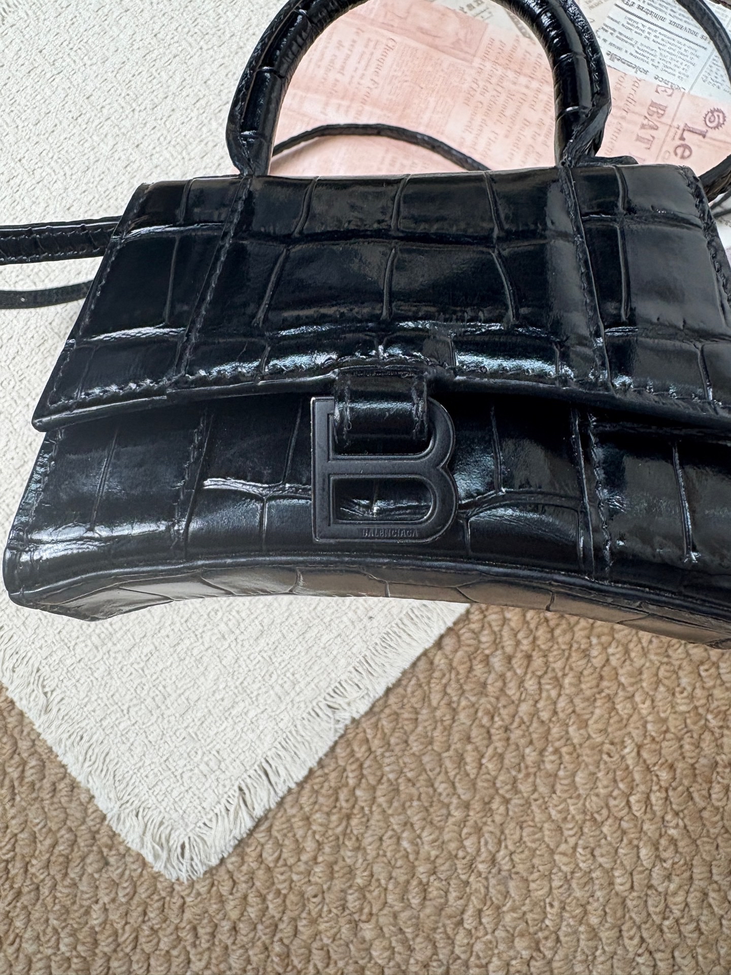 【預訂貨品】巴黎世家鰐魚紋mini沙漏包