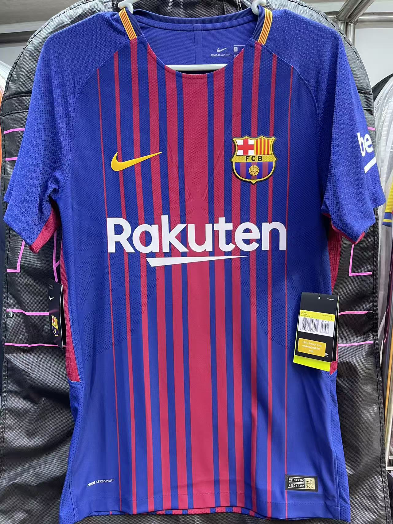 2017-18 Barcelona Home Authentic Shirt #8 A.INIESTA Size S "BNWT"