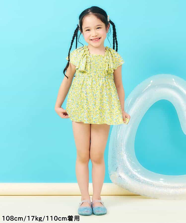 🇯🇵預訂 日本直送🇯🇵Apres les cours六色圖案印花褶皺荷葉邊連身泳衣