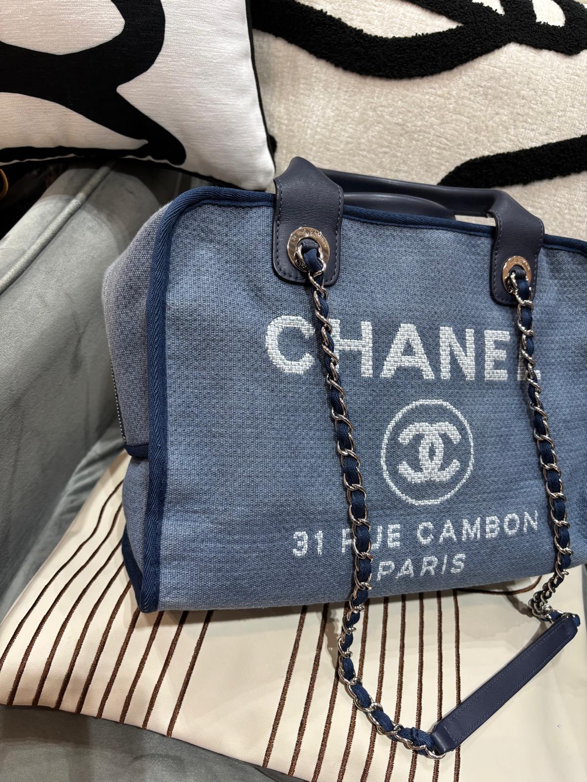 Chanel Deauville Boston 2Way Bag 100%Authentic,93%new✅20card✅dust bag 