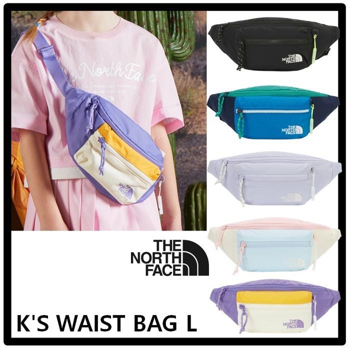 $123件；2件以上$113件.韓國🇰🇷TNF💖撞色刺繡logo腰包