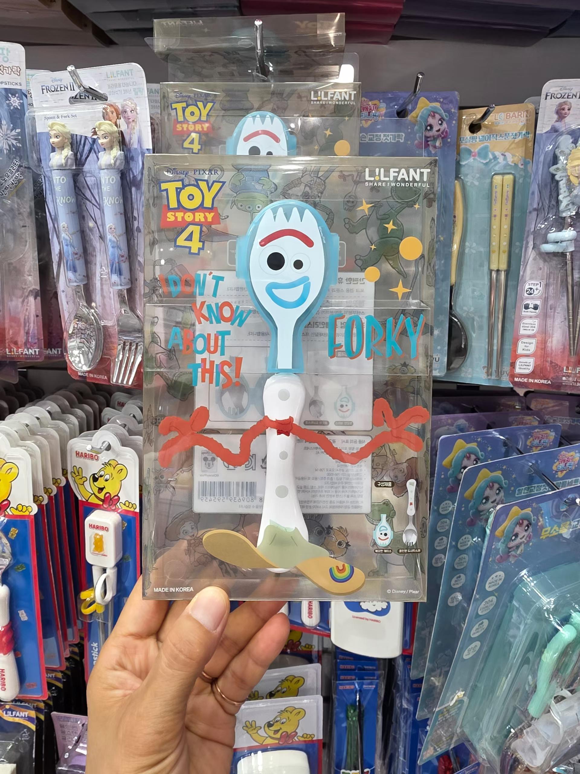 【預訂】韓國直送 迪士尼反斗奇兵小叉 (Forky) 不銹鋼多功能匙叉連收納盒