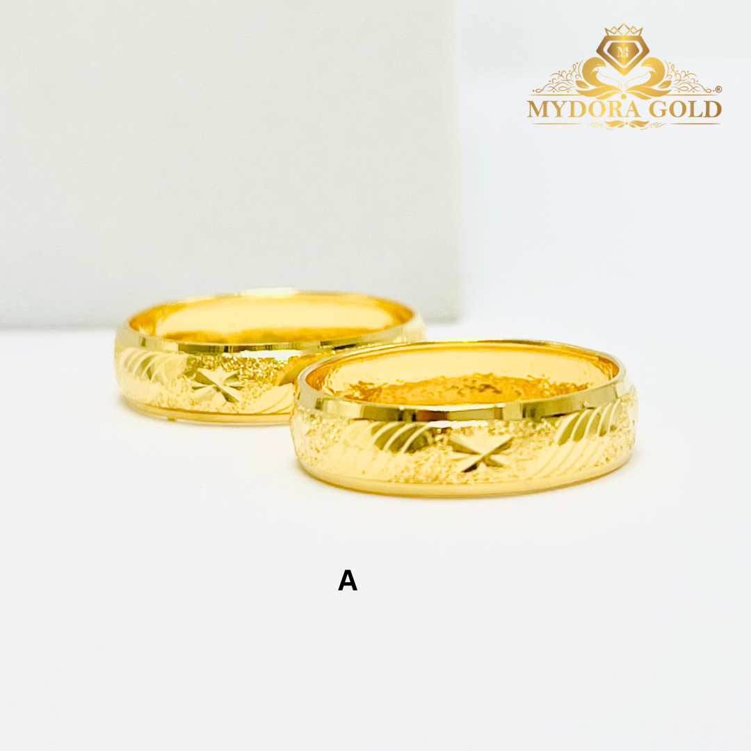MYDORA Cincin Belah Rotan Klasik Bajet l Emas 916/22K