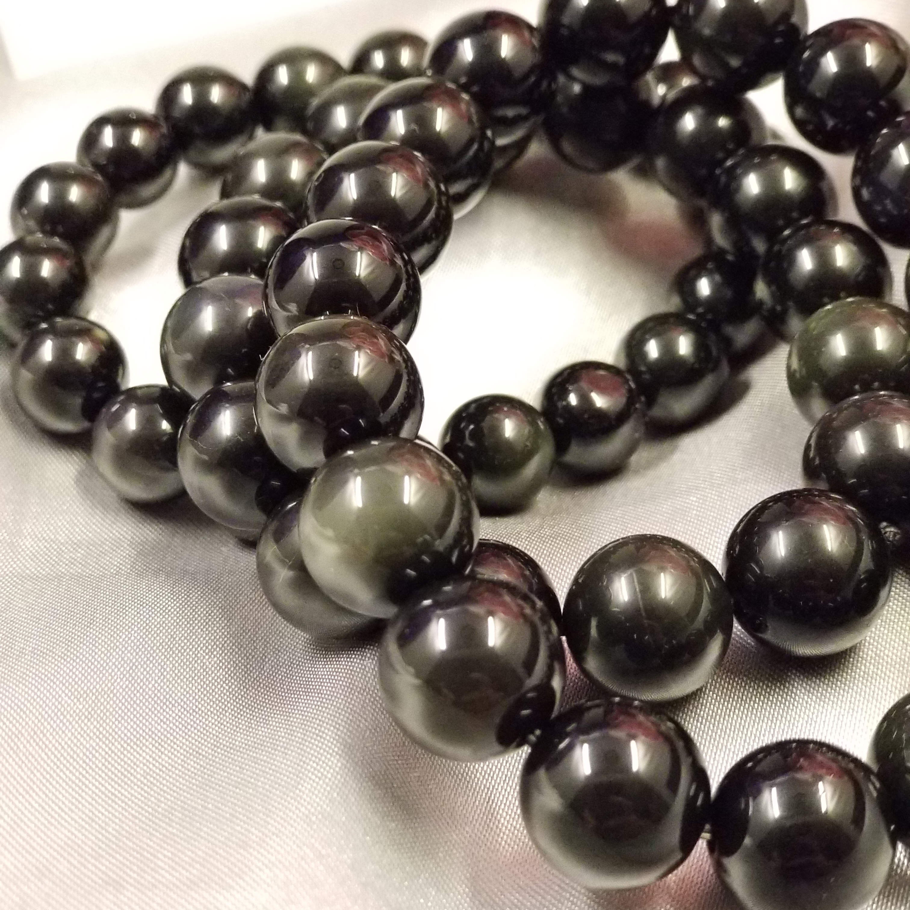 黑彩曜石手串(Obsidian)