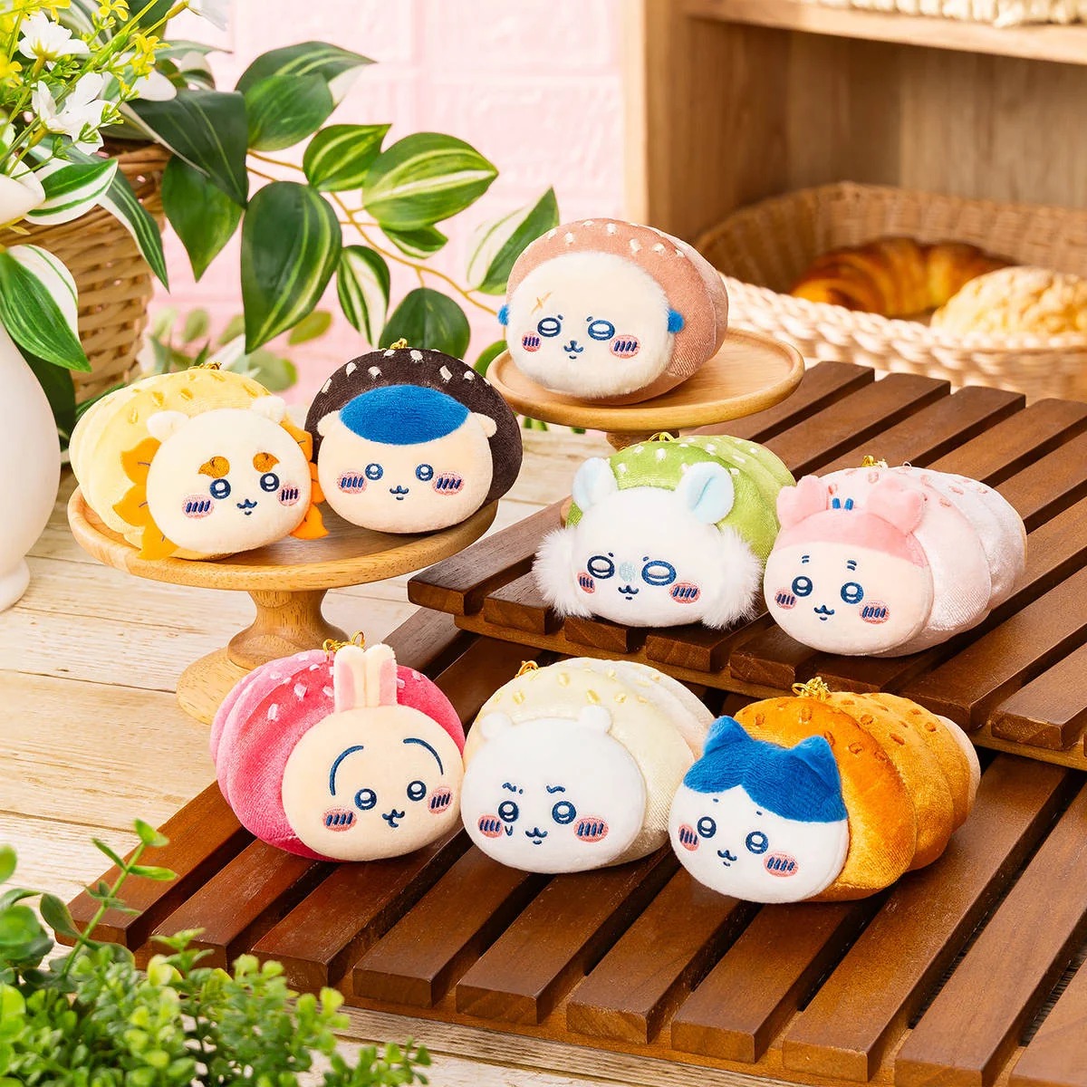 🌸 【預訂】Chiikawa & Friends 可頌公仔掛飾 - Chiikawa Bakery 2週年新品