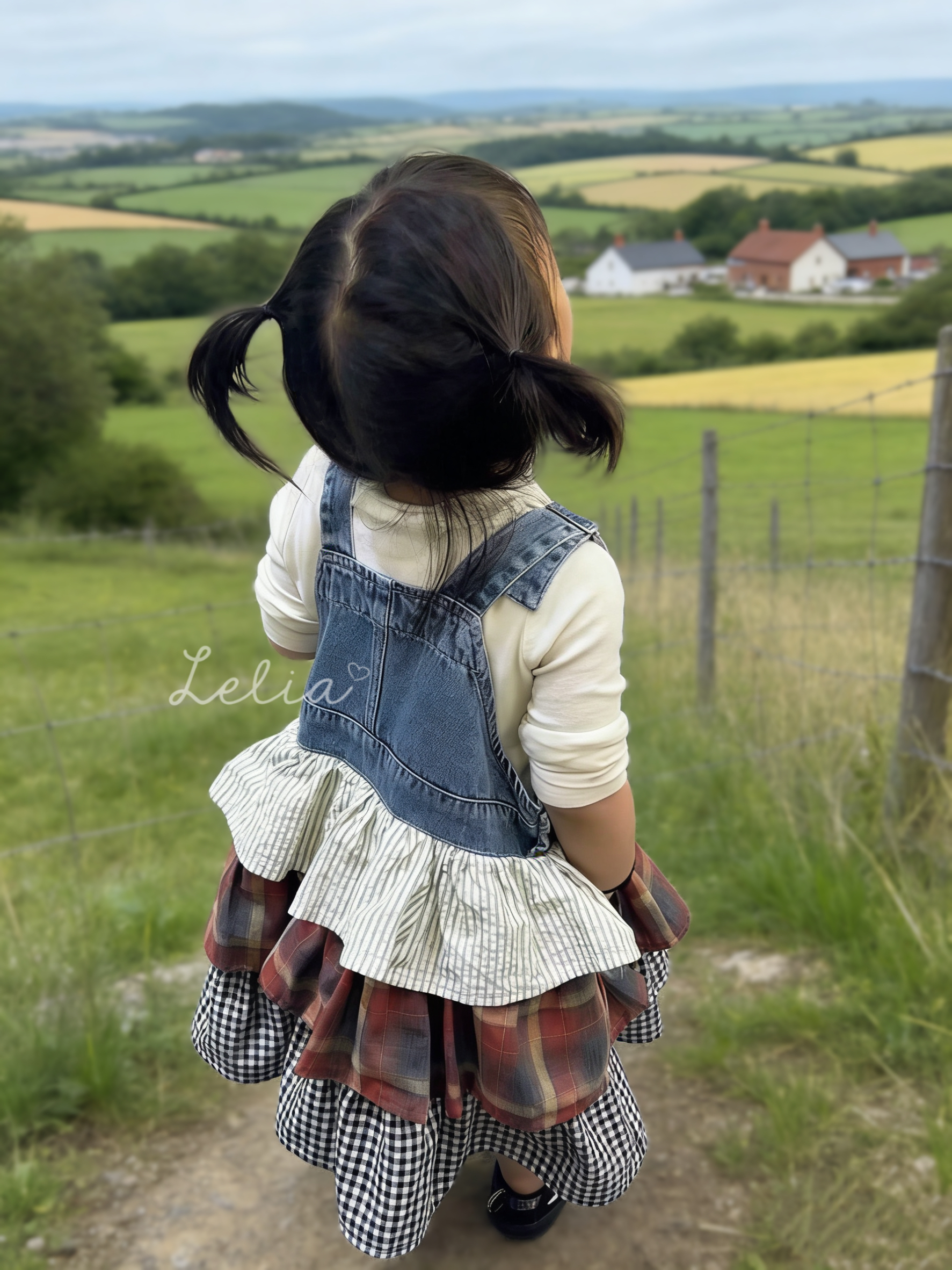 ▫️現貨▫️拼布牛仔吊帶裙