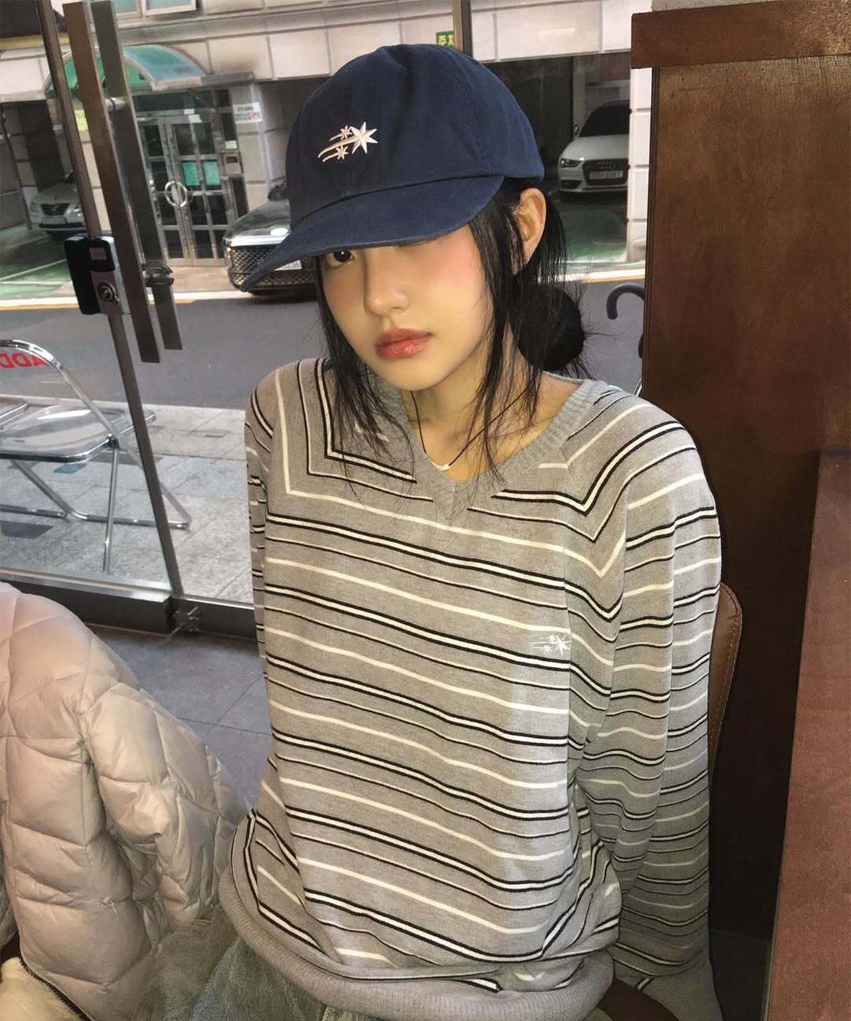 🇰🇷訂購｜niceghostclub 26SS｜MULTI STRIPE 3STAR V NECK KNIT 2色 