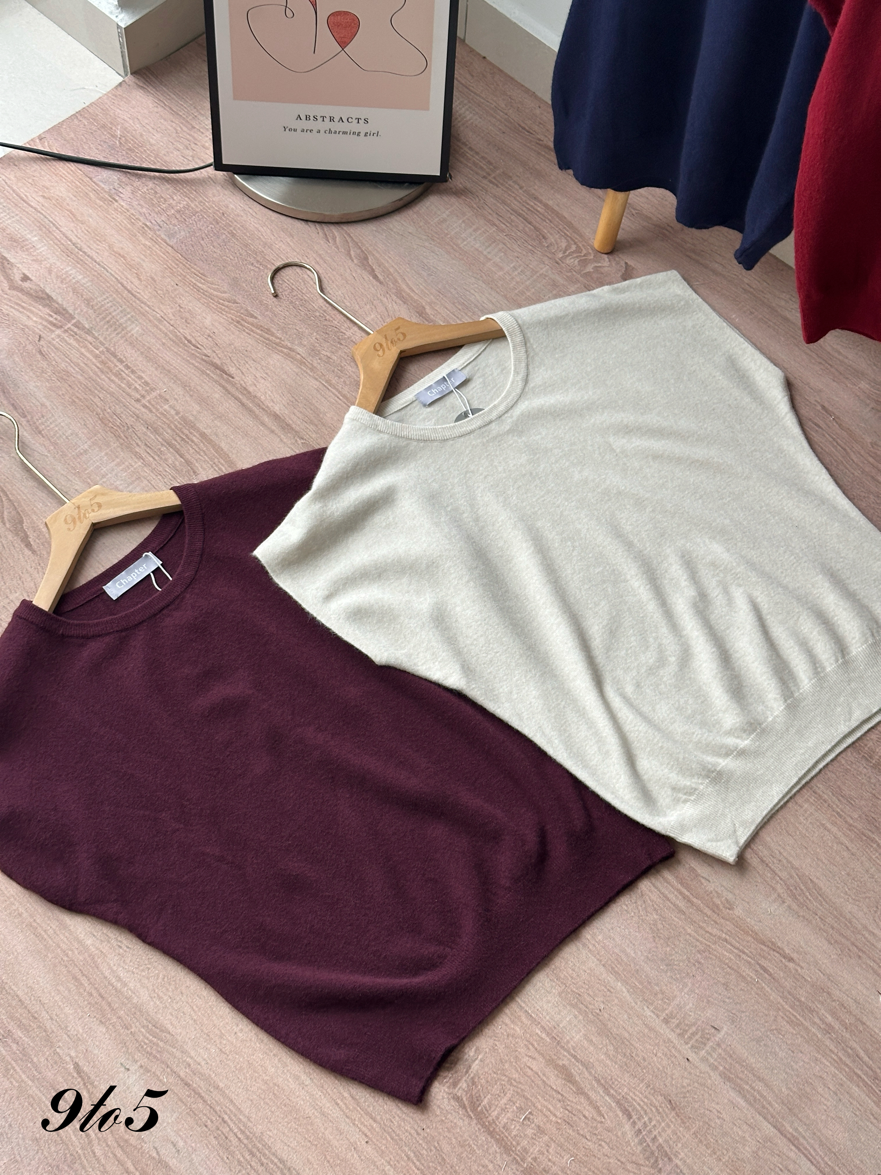 T4428 Cape Sleeve Knit Top - 4 Colors 