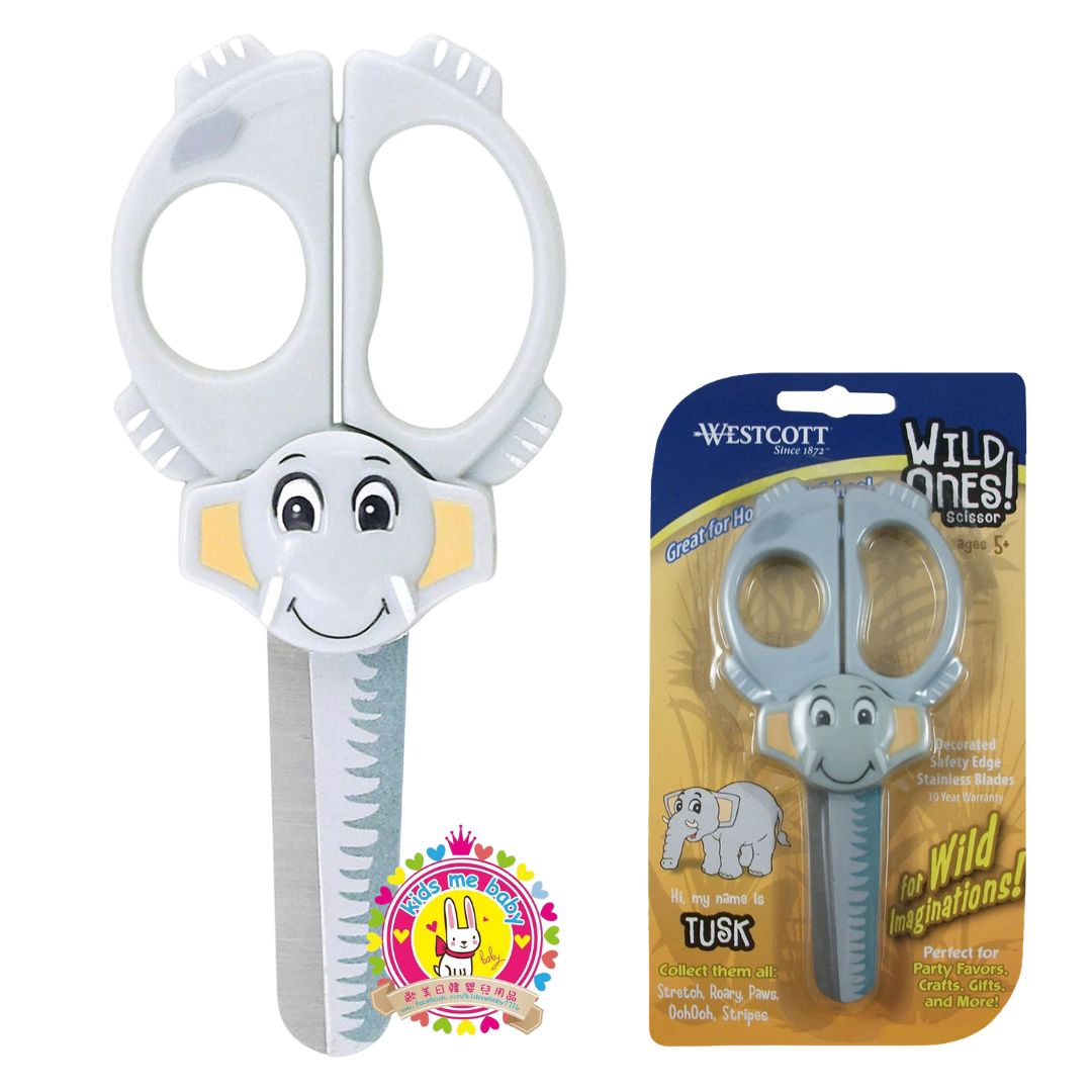 Westcott Wild Ones!™ 動物造型兒童安全剪刀 大象款 ⭐