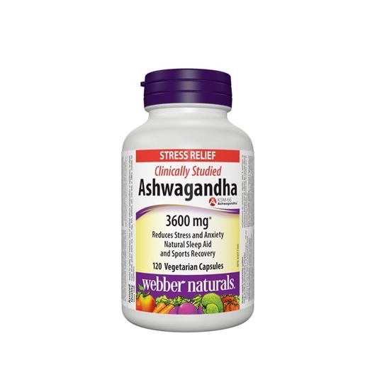 加拿大 Webber Naturals – 南非醉茄萃取物 3600 毫克 120 粒素食膠囊 