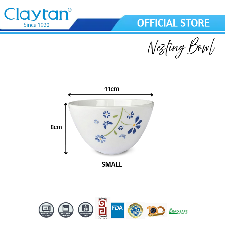 CLAYTAN LEADSAFE Multi-Purpose Kitchen Bowl - Blue Valentine & Modern Sakura Series