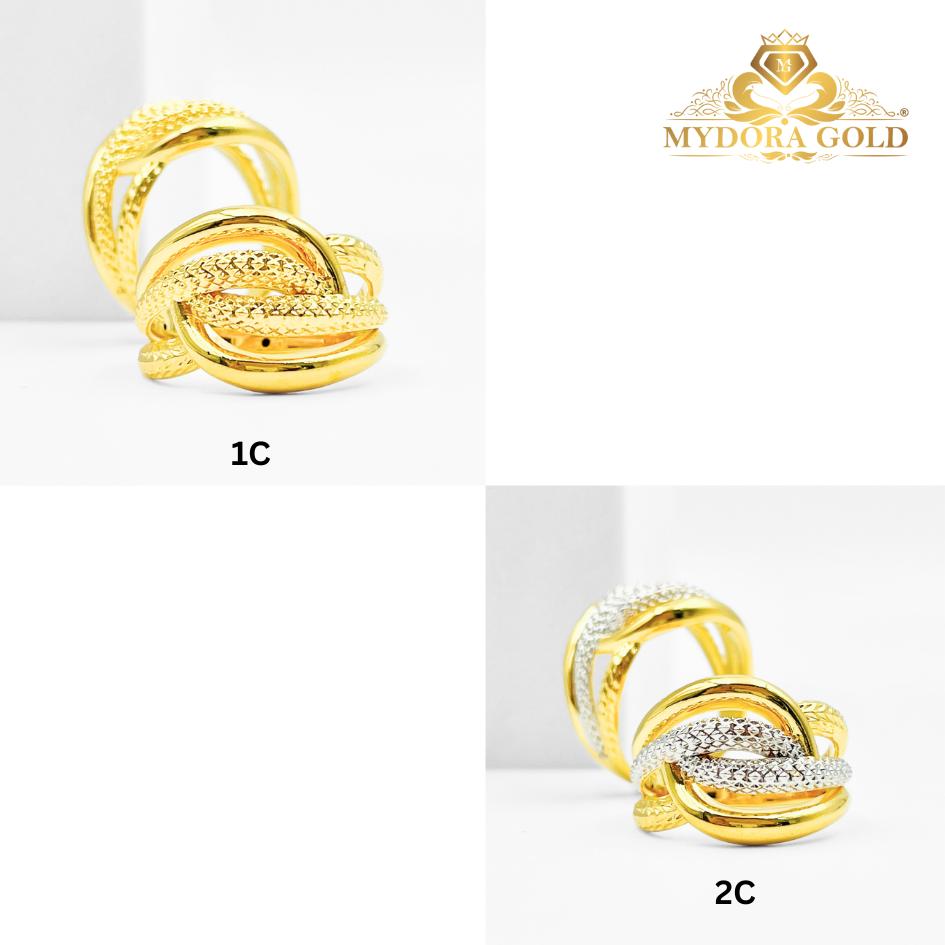 MYDORA Cincin Deluxe Silang Multi Rows (5G) l EMAS 916/22K
