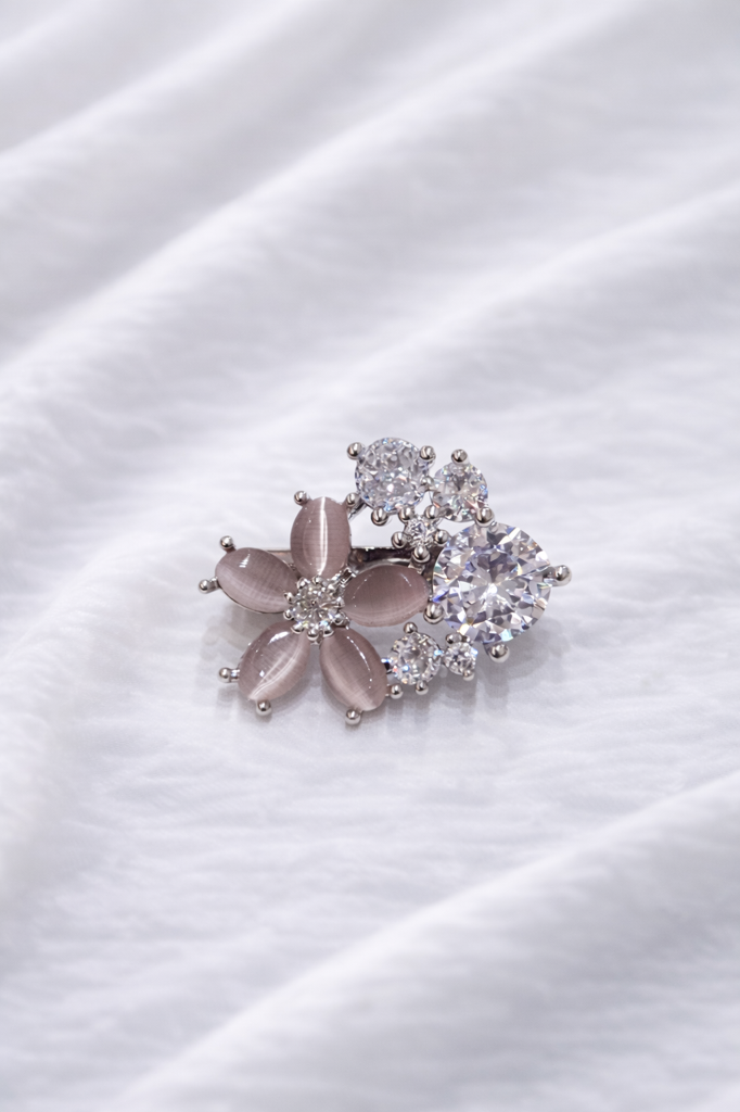 Swarovski Stone Flower by The Stone Brooch