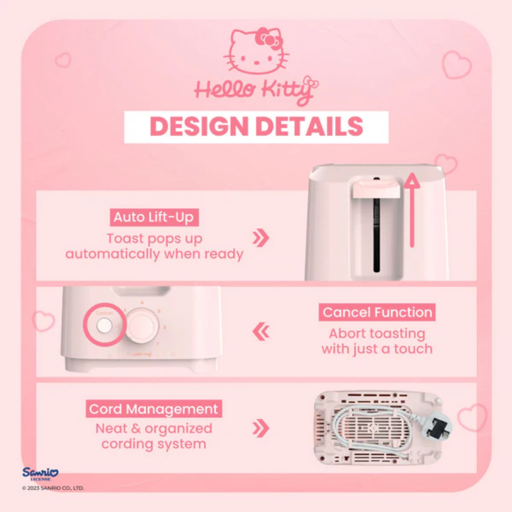 Russell Taylors 2-Slice Hello Kitty Toaster (T1HK)